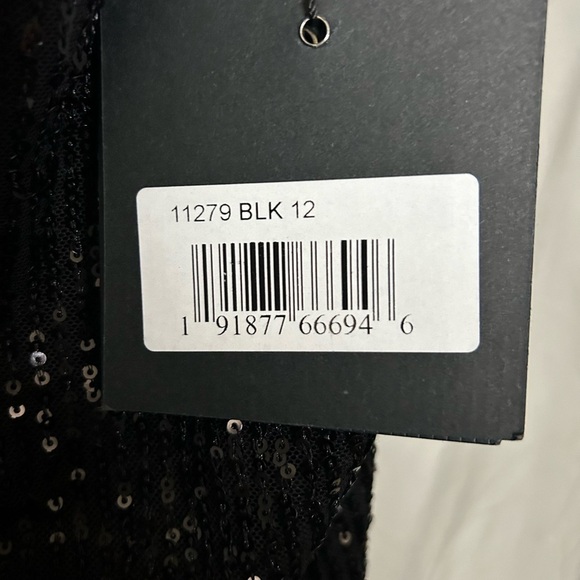 Mac Duggal 11279 NWT SEQUINED HALTER STRAP LOW SIDE KNOT GOWN - Picture 6 of 6